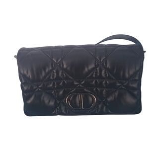 Christian Dior Mini Dior Caro Macrocannage Bag Black Quilted Leather Bag